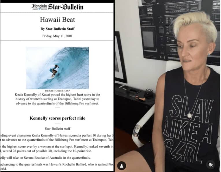 Keala Kennelly (pictured) setting the record straight.